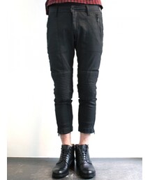 FACTOTUM | コーティングデニムバイカーパンツ(デニムパンツ)