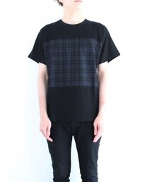 FACTOTUM | シルケット天竺ドルマンスリーブコンビTシャツ(Tシャツ/カットソー)