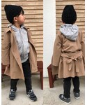 韓国子供服の「ジャケット/アウター(ステンカラーコート)」