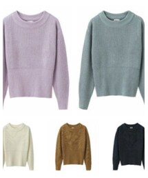 GU | ウエストワイドリブセーター(ニット/セーター)