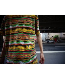 80's　Stussy　ラスタ柄　ポケT(Tシャツ/カットソー)