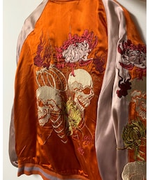 VINTAGE | 彼岸花×骸骨×蜘蛛(スカジャン)