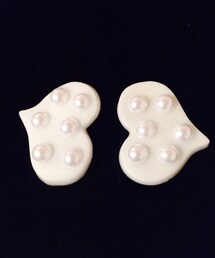 Cheek | 白×白♡(ピアス（両耳用）)