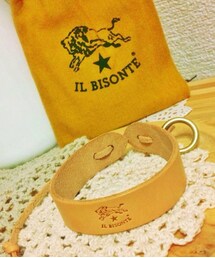 IL BISONTE | ＊ゴールドリングレザーブレスレット
(ブレスレット)