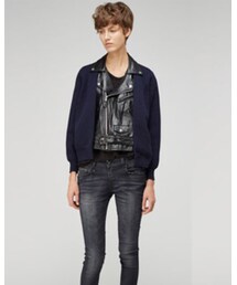 Knitting leather jacket | ジャケット/アウター