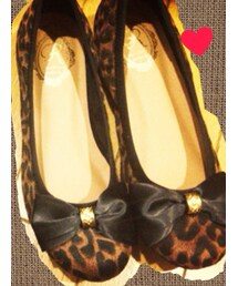 フラットシューズ（レオパード）(バレエシューズ)