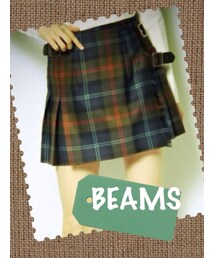 BEAMS | チェックプリーツミニスカート(スカート)