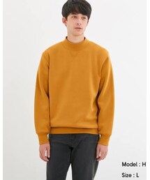 GU | スウェットモックネックシャツ(長袖) (スウェット)