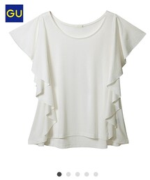 GU | 白ヒラヒラT(Tシャツ/カットソー)