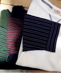 DOUBLE NAME | 袖ストライププルオーバー(Tシャツ/カットソー)