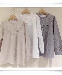 poudoudou | pdd竖条纹chens(シャツ/ブラウス)