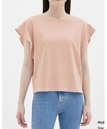 GU | フレアスリーブT［半袖］(Tシャツ/カットソー)
