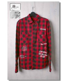 雜衣舖時尚服飾精品 | 塗鴉格紋襯衫小外(シャツ/ブラウス)