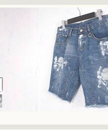 雜衣舖時尚服飾精品 | 油漆破壞牛仔短褲(デニムパンツ)