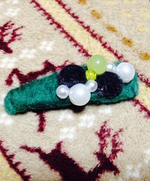 手作り | もこもこバレッタ(バレッタ/ヘアクリップ)