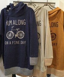 sanjuan | ニットリブ切替自転車パーカーp/o(パーカー)