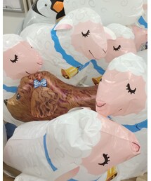 羊さん達にお祝いしてもらった💦100コーデ目なので😆 | その他