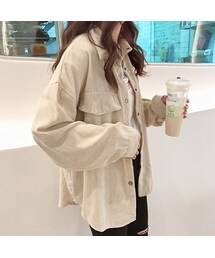 【Qoo10】オーバーサイズコーデュロイジャケット(シャツ/ブラウス)