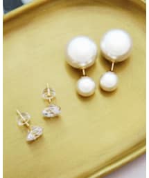 DONA&D | パールピアス／ジルコニアピアス(ピアス（両耳用）)