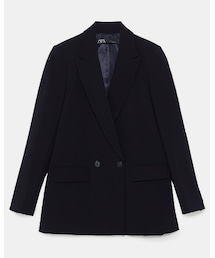 ZARA | ダブルブレストボタンブレザー(テーラードジャケット)
