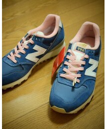 NEW BALANCE | ニューバランス ブルー✕ピンク  スプリングカラーなスニーカー(スニーカー)