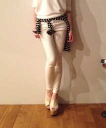 ストレッチパンツ ホワイト(その他パンツ)