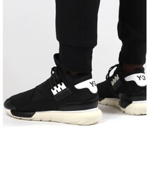 Y-3 | Y-3 Qasa Leather-Trimmed Neoprene High-Top Sneakers(スニーカー)