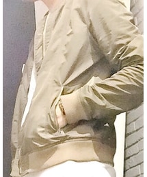 HALB | ライトシャイニーMA-1ブルゾン(ブルゾン)