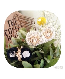 Chiyo-chiyoブローチ handmade T-key(ブローチ/コサージュ)