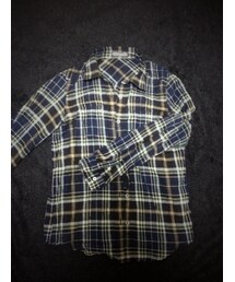 ネイビーチェックシャツ(シャツ/ブラウス)