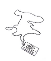 CHEAP MONDAY | ID NECKLACE WORNE RHODIUM(ネックレス)
