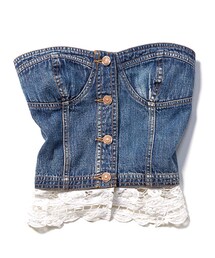 Ungrid | レースコンビデニムビスチェ(チューブトップ)