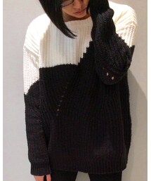 Vero Moda | Vero Moda In Blue Celsa LS knit jumper(ニット/セーター)