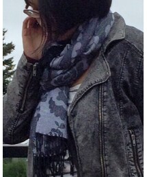 no brand | Graphic rose pashmina(マフラー)