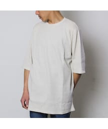 Audience | 度詰ワッフル サイドスリット ロングビッグ 5/S Tee【MADE IN JAPAN】『日本製』/ Upscape Audience【予約販売・5月下旬頃入荷予定】 [AUD1908](Tシャツ/カットソー)