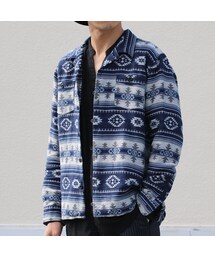 Audience | ネイティブジャガードボーダーオープンカラーライト_Jacket【MADE IN JAPAN】『日本製』/ Upscape Audience [AUD2772](シャツ/ブラウス)