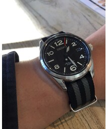 SEIKO | SEIKO SARG011 にNATOタイプのストライプナイロンベルトを合わせました(アナログ腕時計)