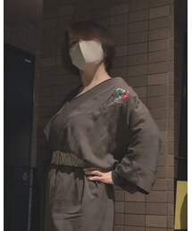 furifu刺繍着物襟ワンピース | トップス