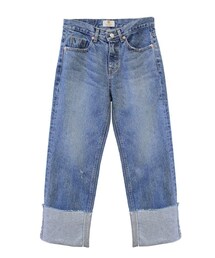 MODE ROBE | 折り返しワイドデニム(デニムパンツ)