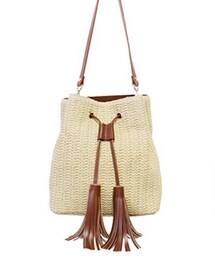 MODE ROBE | タッセルストローバッグ(かごバッグ)
