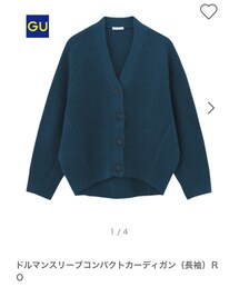 GU | ドルマンスリーブコンパクトカーディガン（長袖）RO(カーディガン/ボレロ)