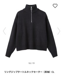 GU | リングジップタートルネックセーター（長袖）CL(ニット/セーター)