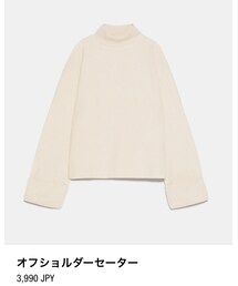 ZARA | オフショルダーセーター(トップス)