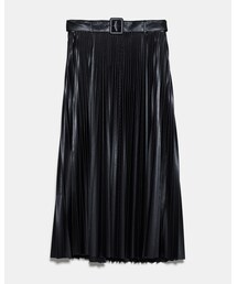 ZARA | フェイクレザープリーツスカート(スカート)
