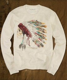 Denim & Supply by Ralph Lauren | A painted chief skull graphic adds a rugged edge to this crewneck pullover, which is crafted from lightweight cotton fleece.
(スウェット)