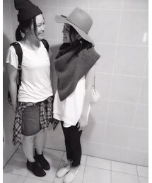 相方ちゃんと 上から撮ってもらってさらに短足気味 | その他