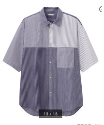 GU | ブロードオーバーサイズシャツ(5分袖)(クレイジー）
XL サイズ
(シャツ/ブラウス)