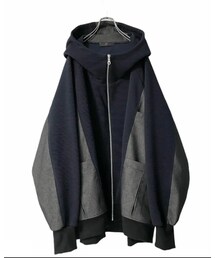 カクレミ | Dolman-Hoodie (navy/black)(その他アウター)