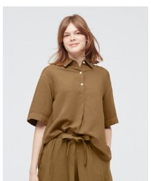 UNIQLO | リネンブレンドプルオーバーシャツ XL size(シャツ/ブラウス)