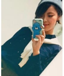 GU | ネイビーレーヨン混シャツ(シャツ/ブラウス)